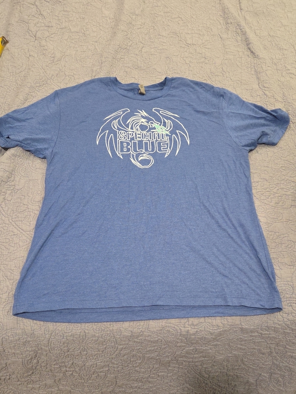 Next Level Apparel Men's Heather Blue Graphic Tee - "Special Blue"